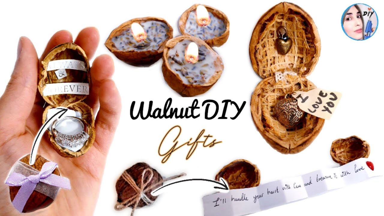 ❤DIY Love Gift Ideas, Handmade Miniature Valentines Presents, Walnut Shell Crafts, Make to Sell