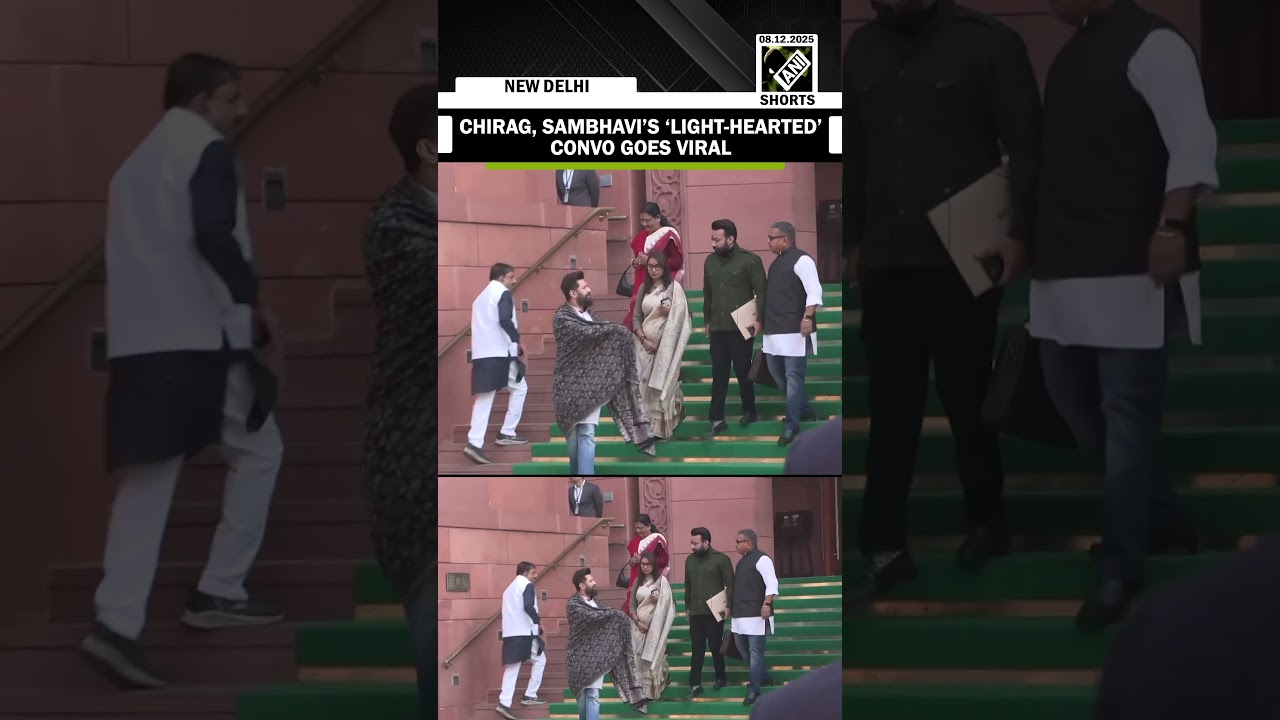 Union Minister Chirag Paswan, Shambhavi Choudhary caught in &lsquo;light-hearted&rsquo; conversation