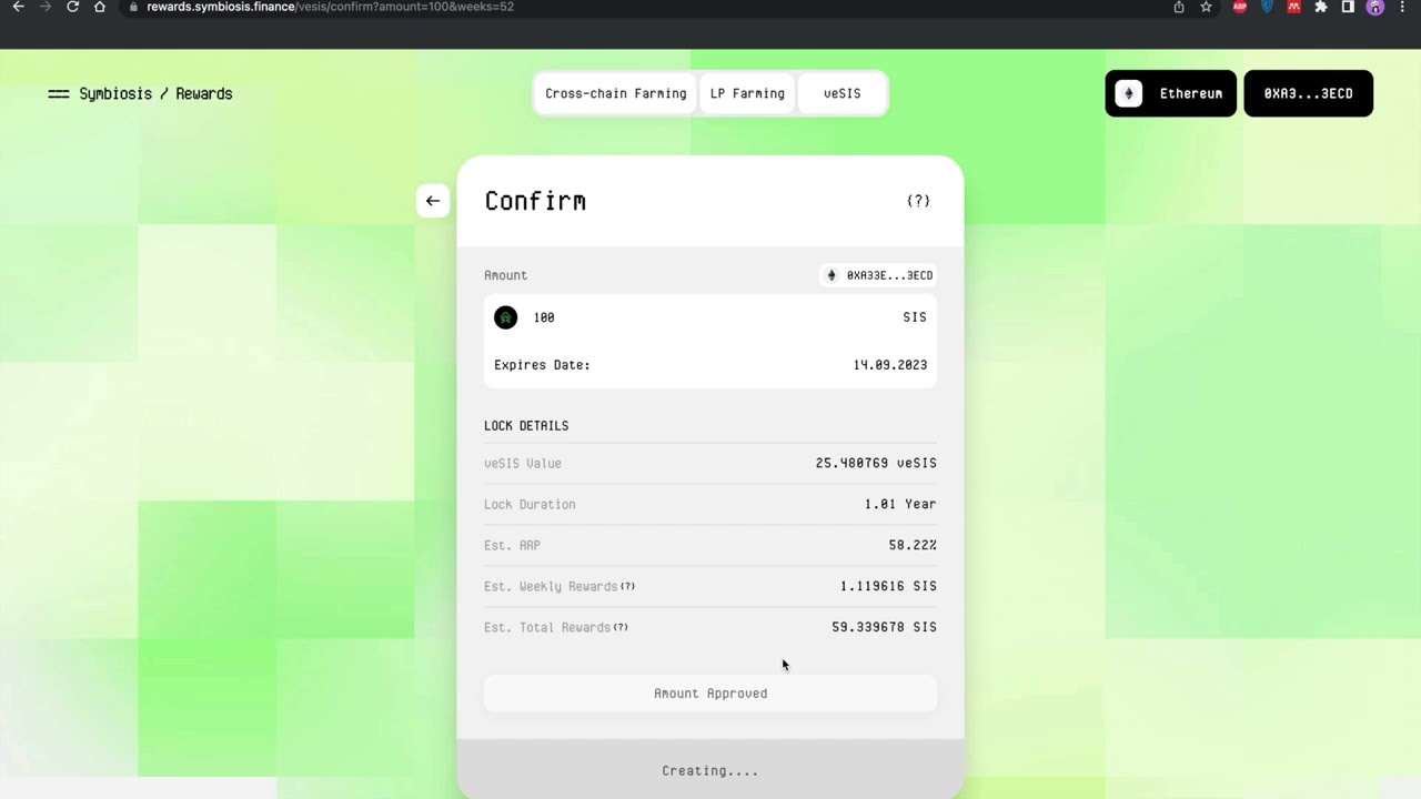 Vote-Escrowed $SIS (veSIS) Tutorial | Symbiosis