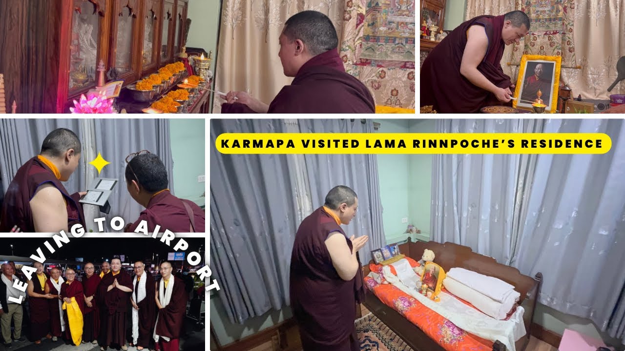Karmapa visited lama rinpoche main residence residence at Swoyambhu | leaving to airport 