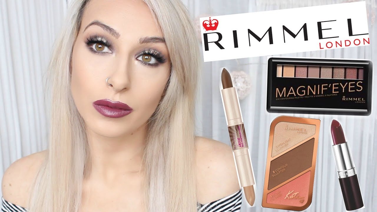 FULL FACE USING RIMMEL MAKEUP / Drugstore ONE BRAND TUTORIAL
