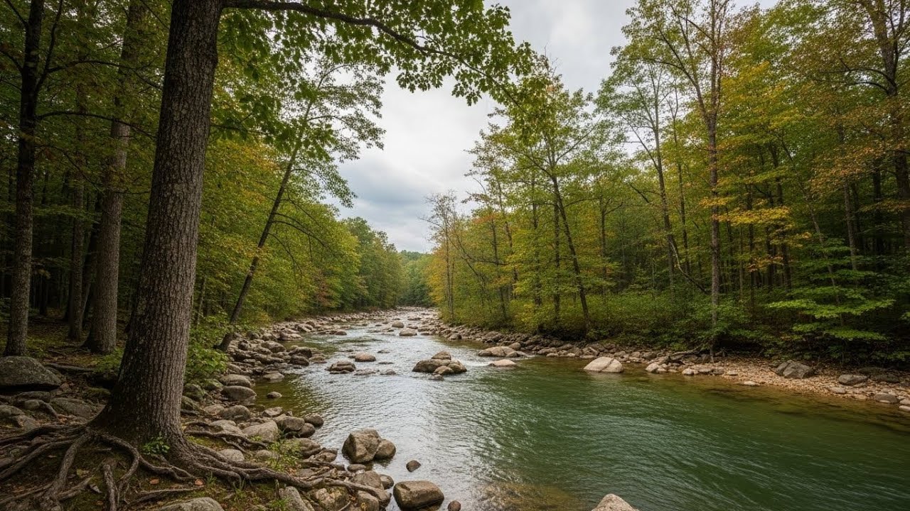 Calm Flowing River 🌿 Peaceful Natural Ambience for Meditation and Deep Sleep #401