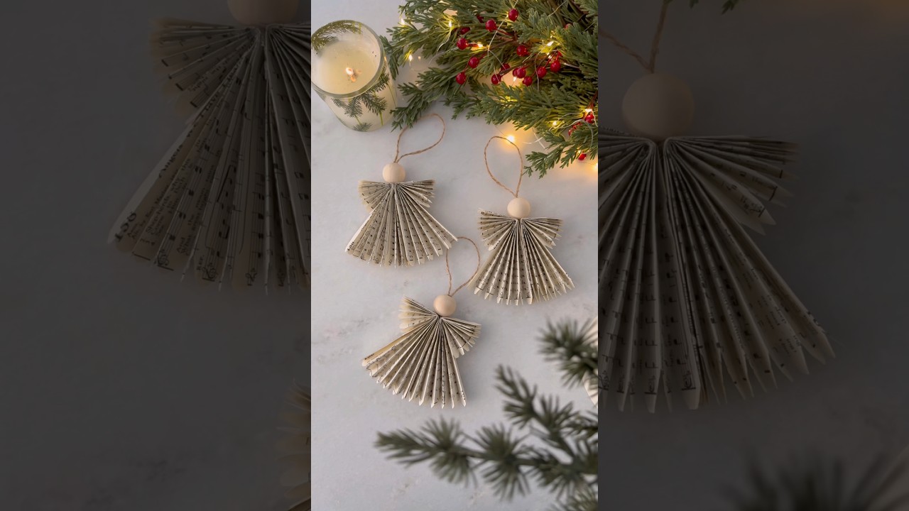 DIY Music Paper Christmas Angels
