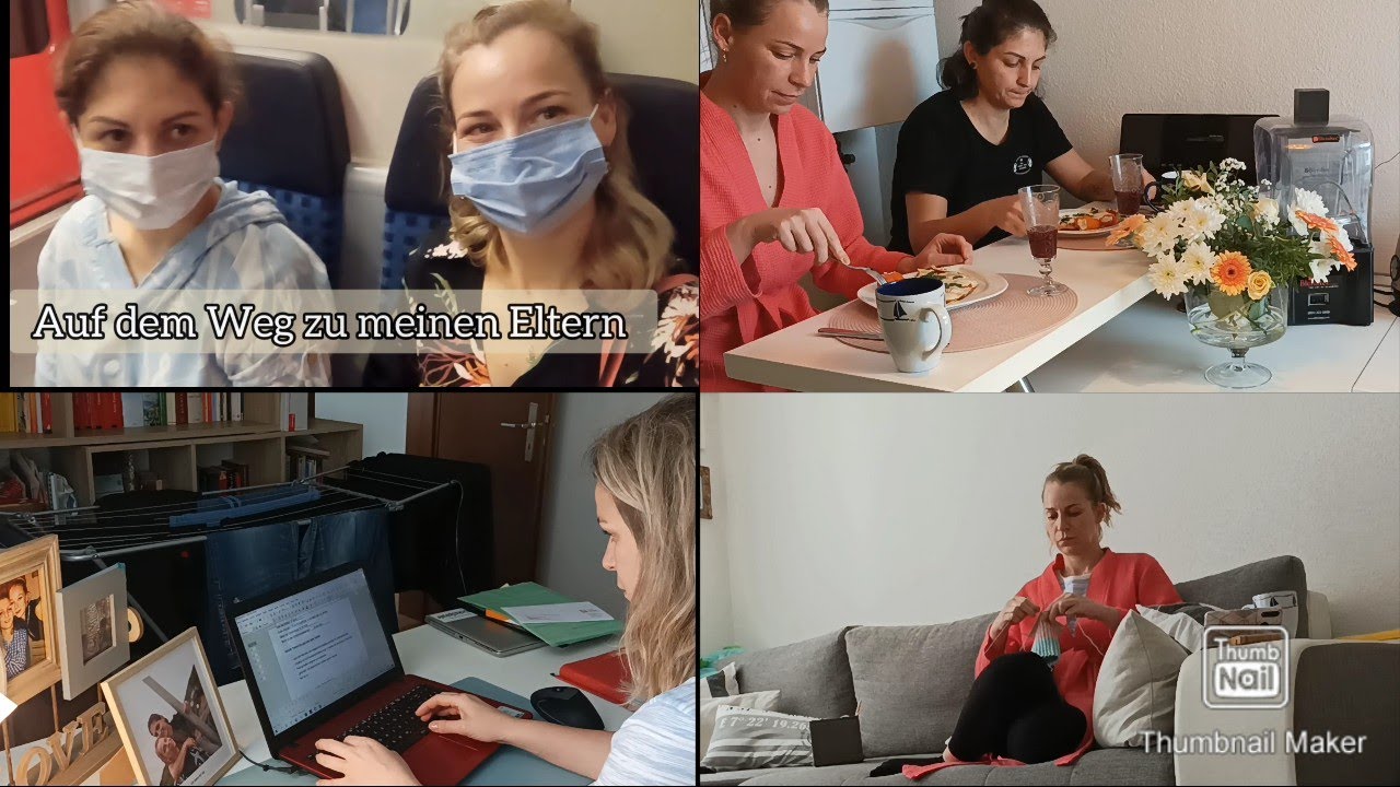 VLOG - Wir fahren zu meinen Eltern mit der Bahn// Strickarbeit