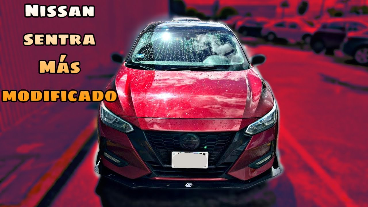 Nissan sentra 2022 Tuning-instalacion de lip+ estribos + vinil negro brillante.