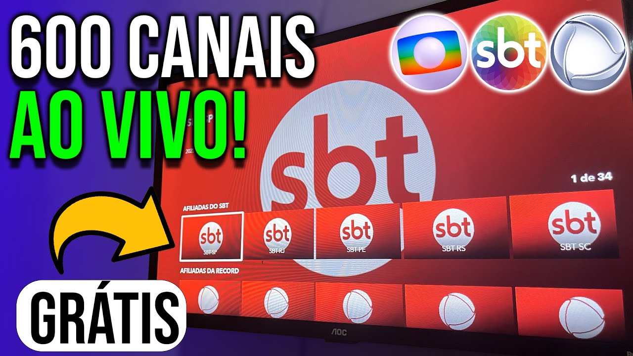 600 CANAIS de TV AO VIVO DISPON&Iacute;VEIS de GRA&Ccedil;A na SMART TV