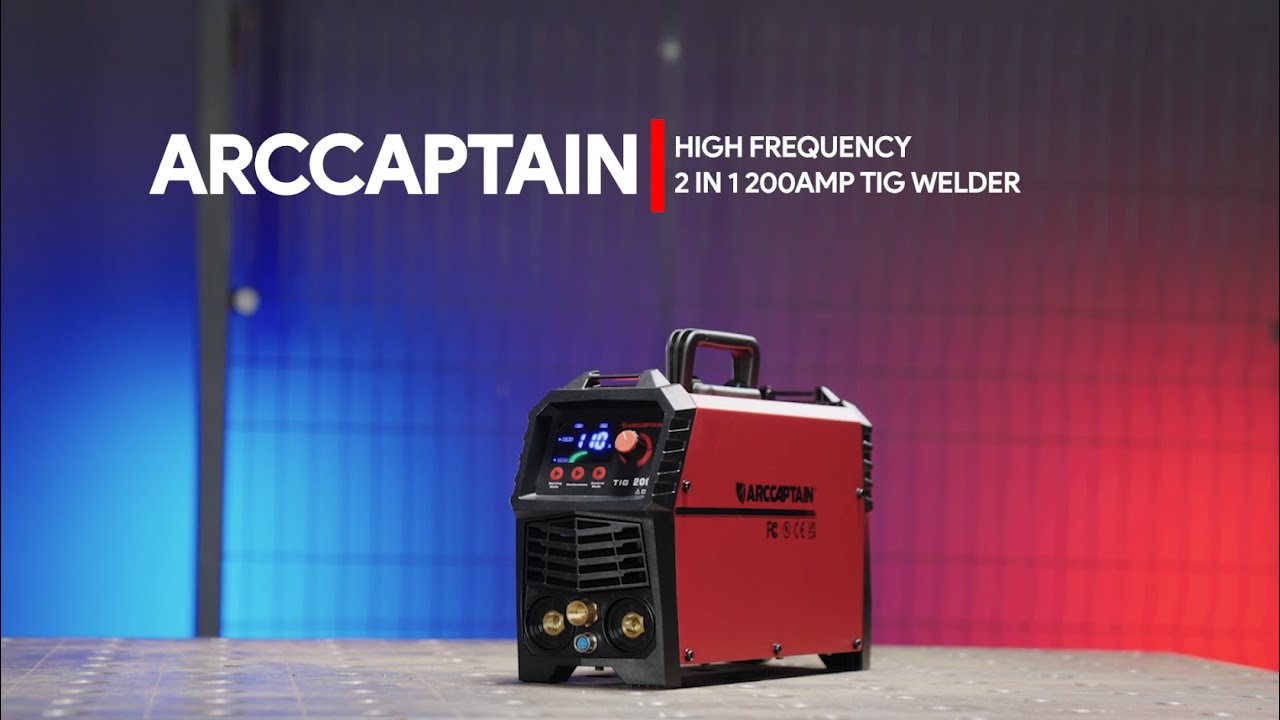 Arccaptain TIG200 | 200 Amps DC TIG Welder | Lightweight HF IGBT Inverter TIG Welder