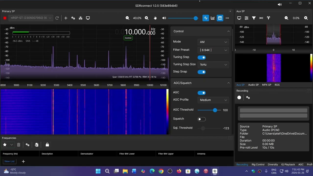 Tuning around with the SDRplay nRSP-st international broadcast bands