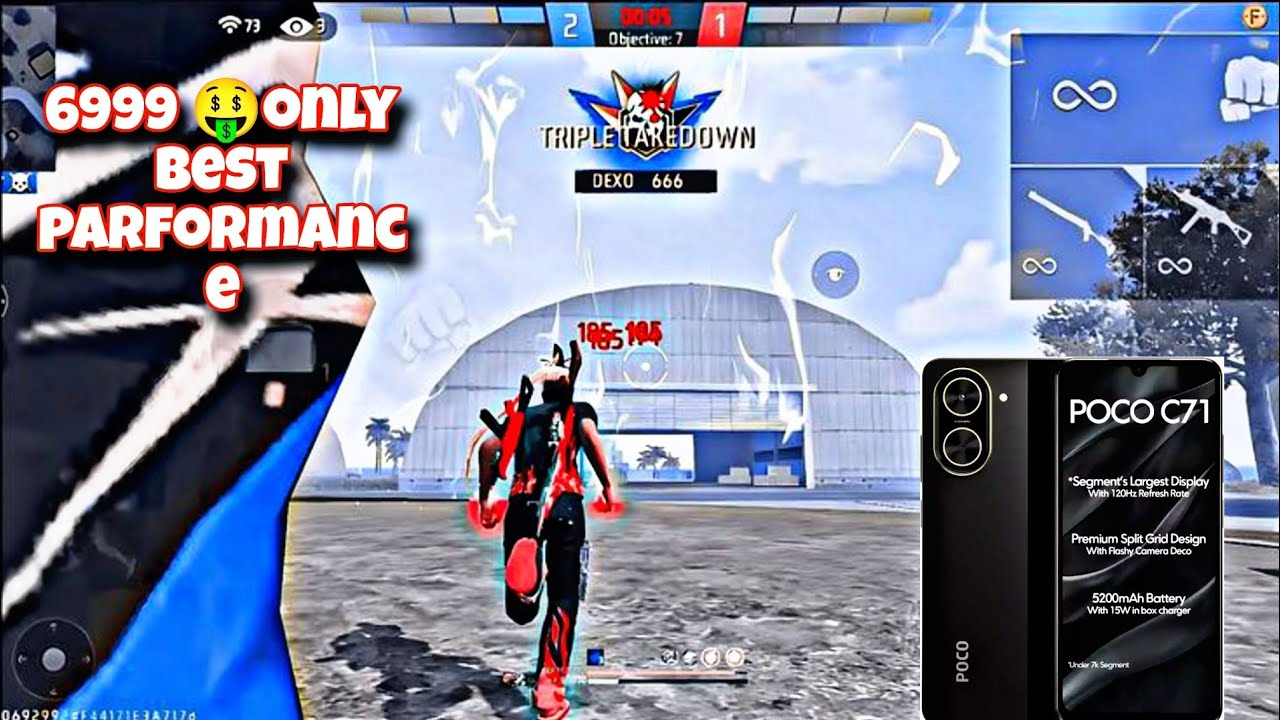 Poco C71  gaming performance test freefire max best price phone pro gaming only 6999🤑