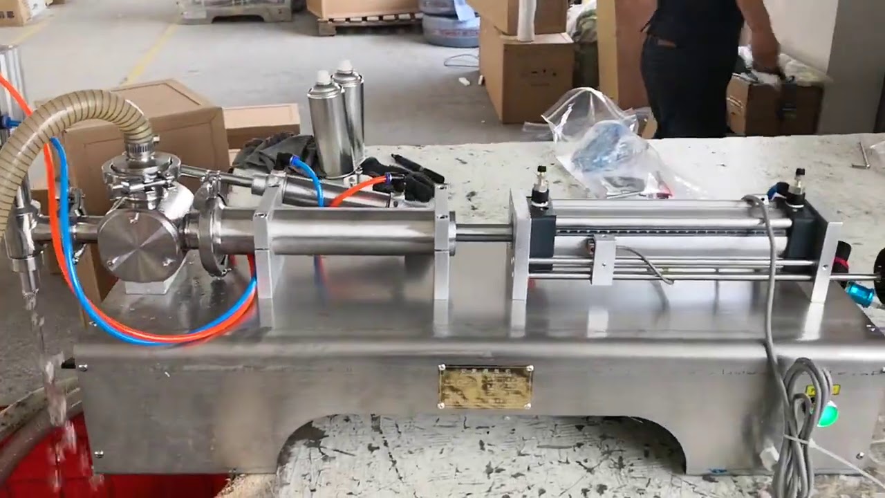 G1WY 5000ml Pneumatic Piston Washing Liquid Filler Juice Vinegar Soy Sauce Oil Filling Machine