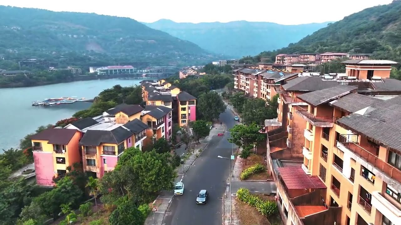 Lavasa City Drone View | European Architecture | Planned Hill City| Aerial View | Lavasa, Pune