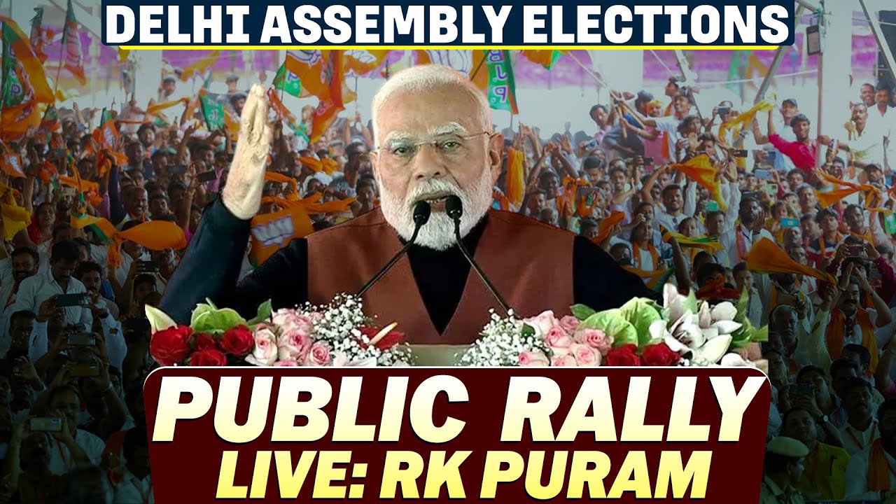 PM Modi addresses Public Rally in RK Puram | Delhi Election | BJP | AAP | Congress | Kejriwal