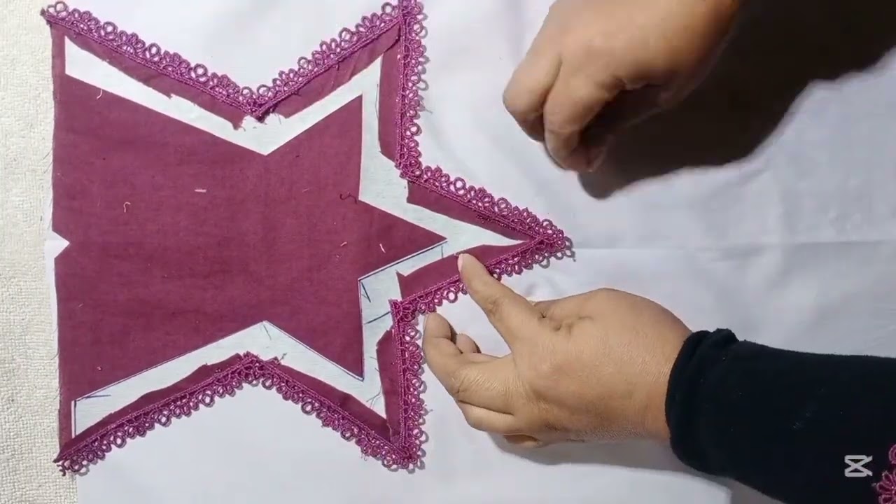 New Star Neck Design Cutting and stitching|Star Neck Design| Star Neck Design with Lace 