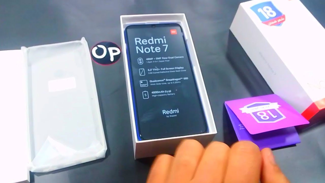 فتح صندوق ريدمي نوت 7 نسخة 128 ذاكرة | xiaomi redmi note 7 unboxing