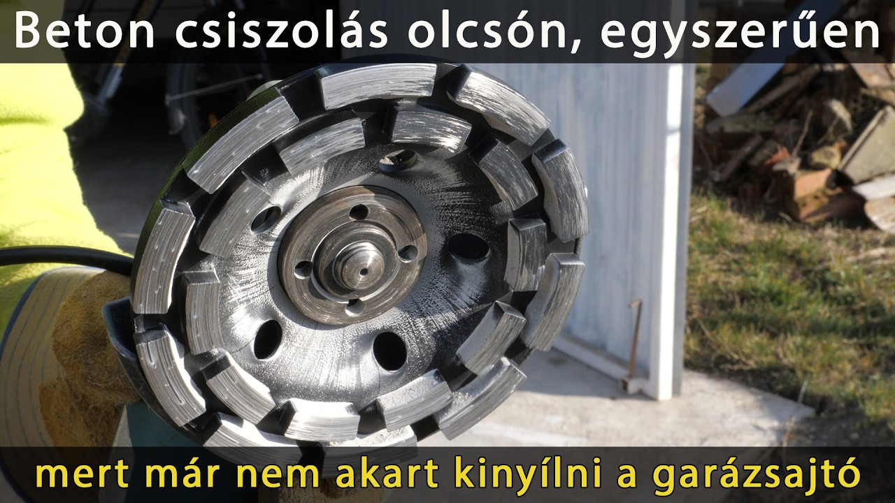 A hidegben leért a garázsajó, de megoldottam a problémát - beton csiszolás olcsón, egyszerűen