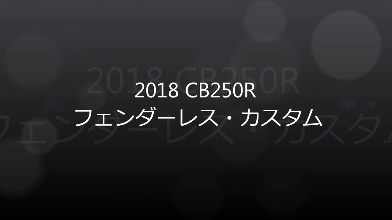 CB250R (MC52) フェンダーレス・カスタム