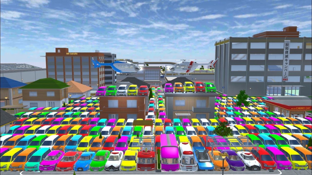 REINBOW SUPER CAR COLLECTION AT SECRET PLACE 😱🤯🚁🚔🚒✅. SAKURASCHOOLSIMULATOR 😍🤣🚔🚒✅✅