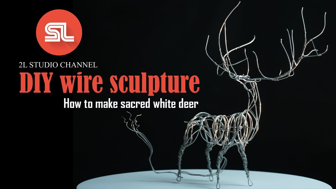 DIY wire sculpture | How to make sacred white deer