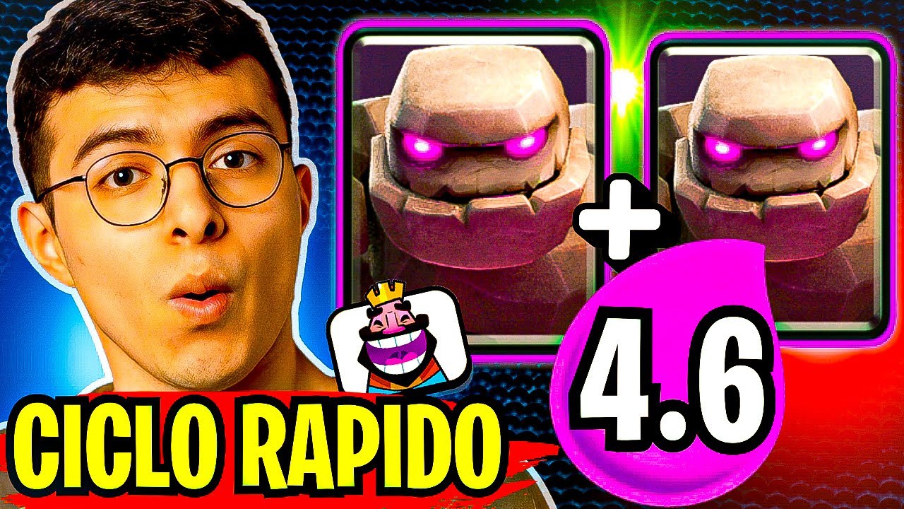 ROTISIMO! EL MAZO DE 4.6 CICLO DE GOLEM QUE DETONA A TODOS! - Clash Royale