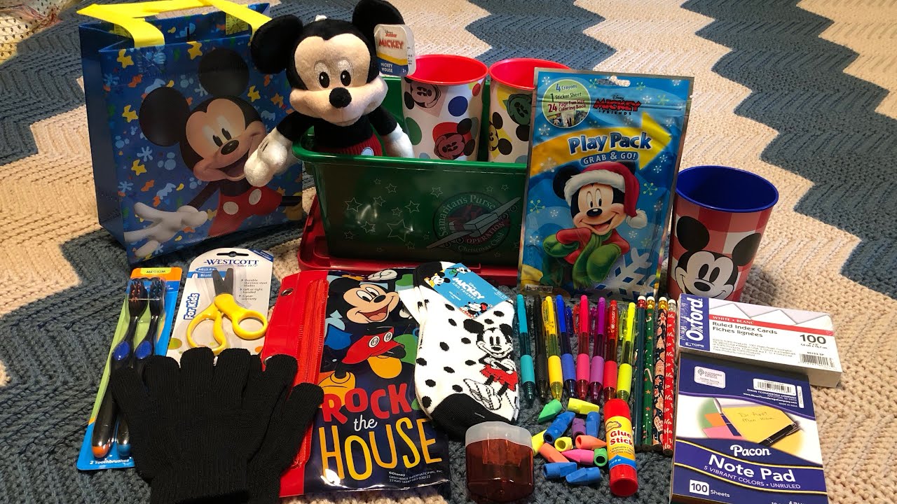 Operation Christmas Child 2023|4 Mickey Mouse Themed Shoeboxes for Boys 5-9