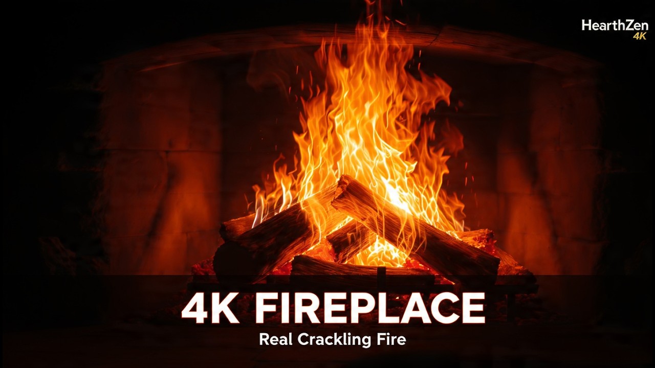 Cozy Fireplace 4K UHD – Perfect TV Background