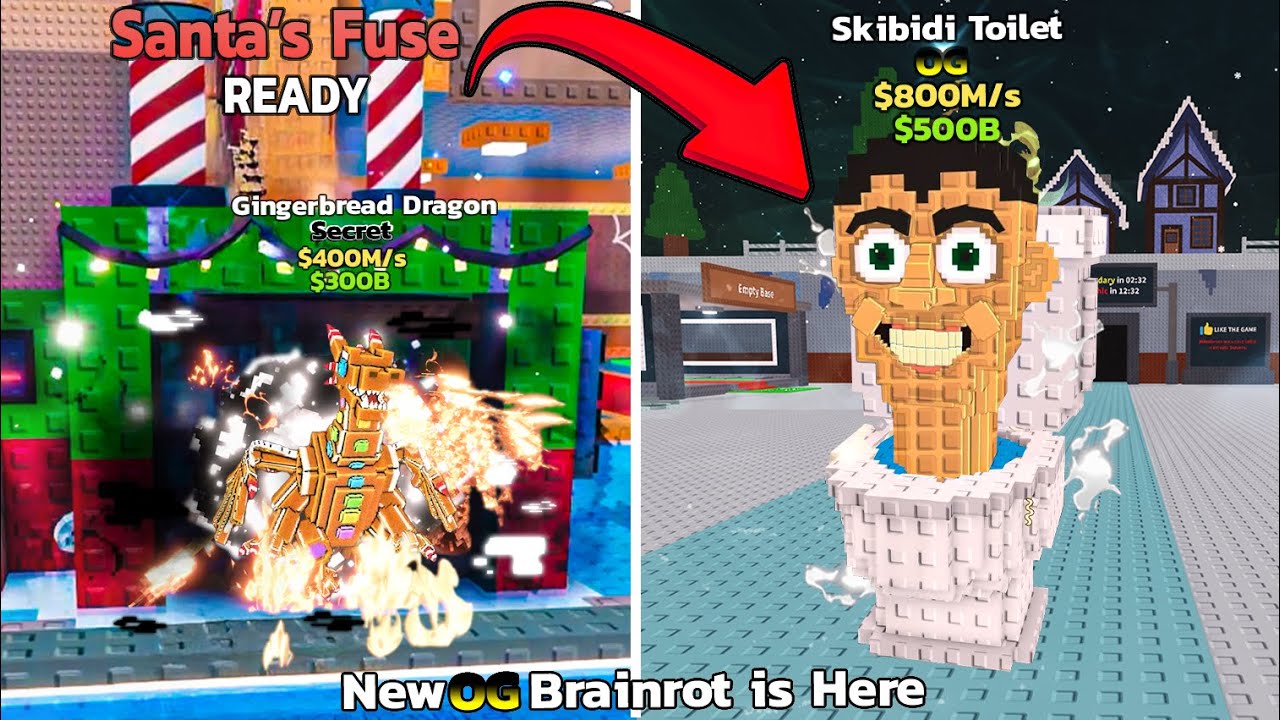 Roblox New Gingerbread Dragon in Fuse Machine & New OG Brainrot Coming Soon - Steal a Brainrot