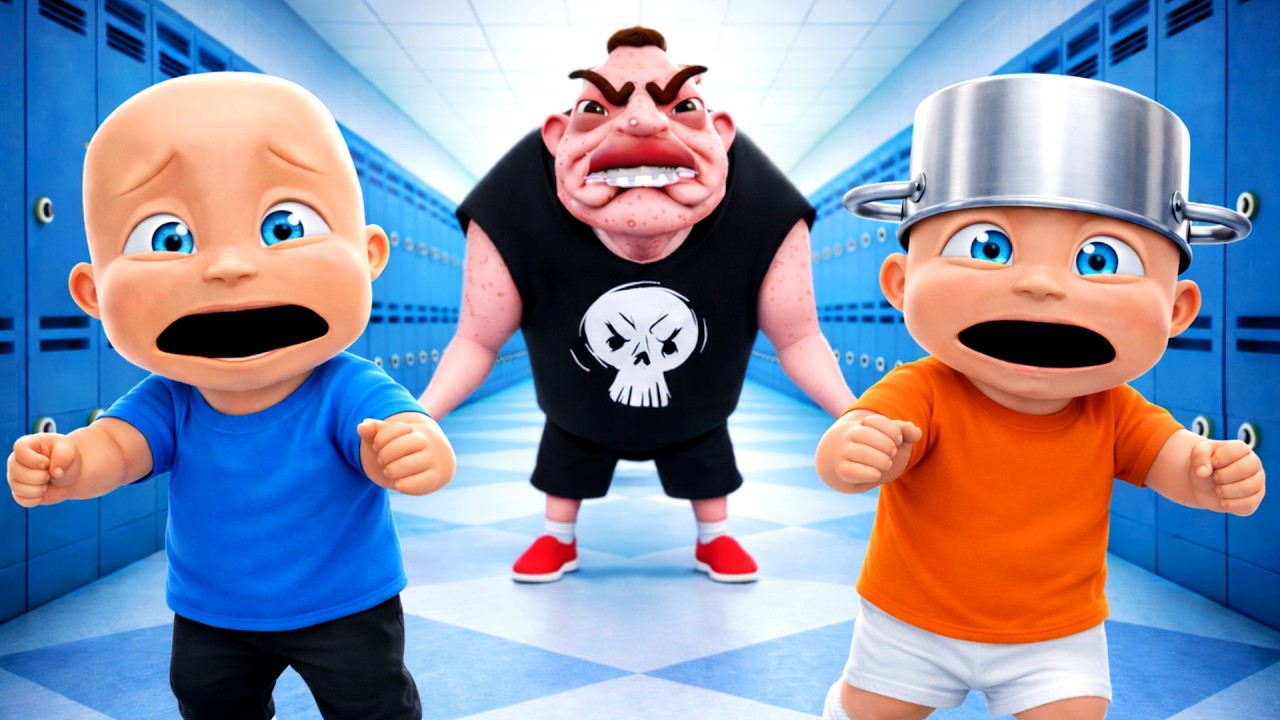 Baby & Brother Escape EVIL BULLY!