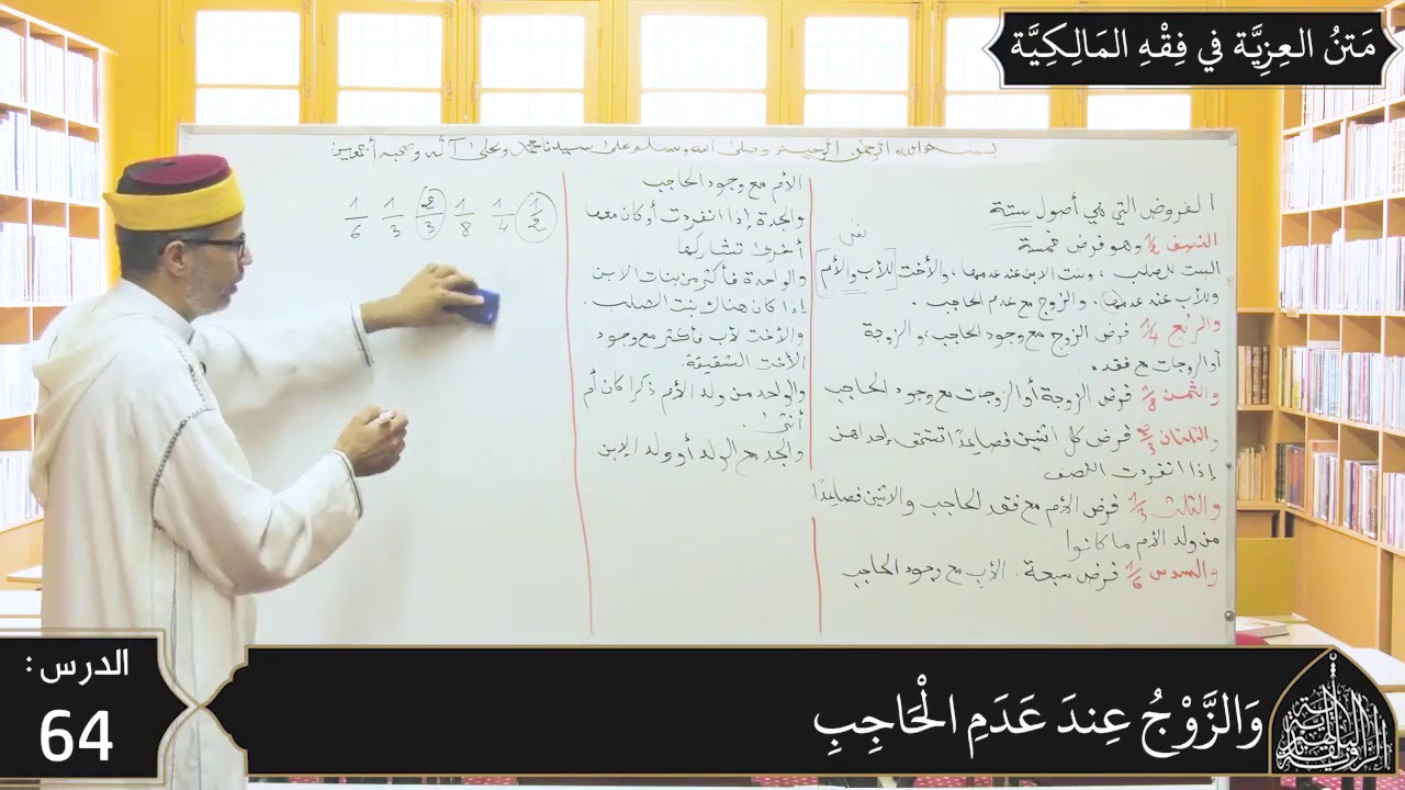 شرح المقدمة العزية في فقه المالكية 64 - الفرائض  الميراث تابع