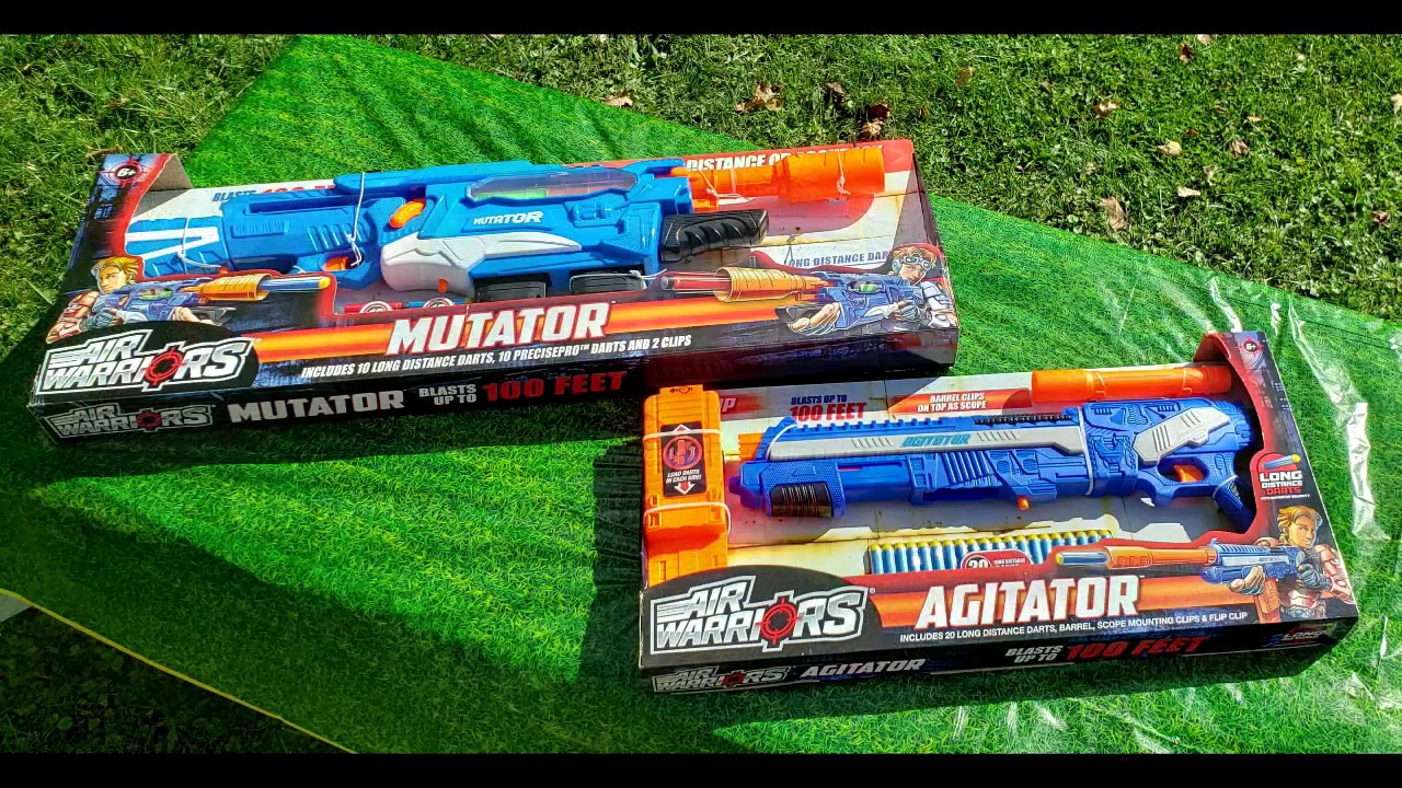 Air Warriors Blasters ~ Agitator & Mutator Soft Dart Toy Gun