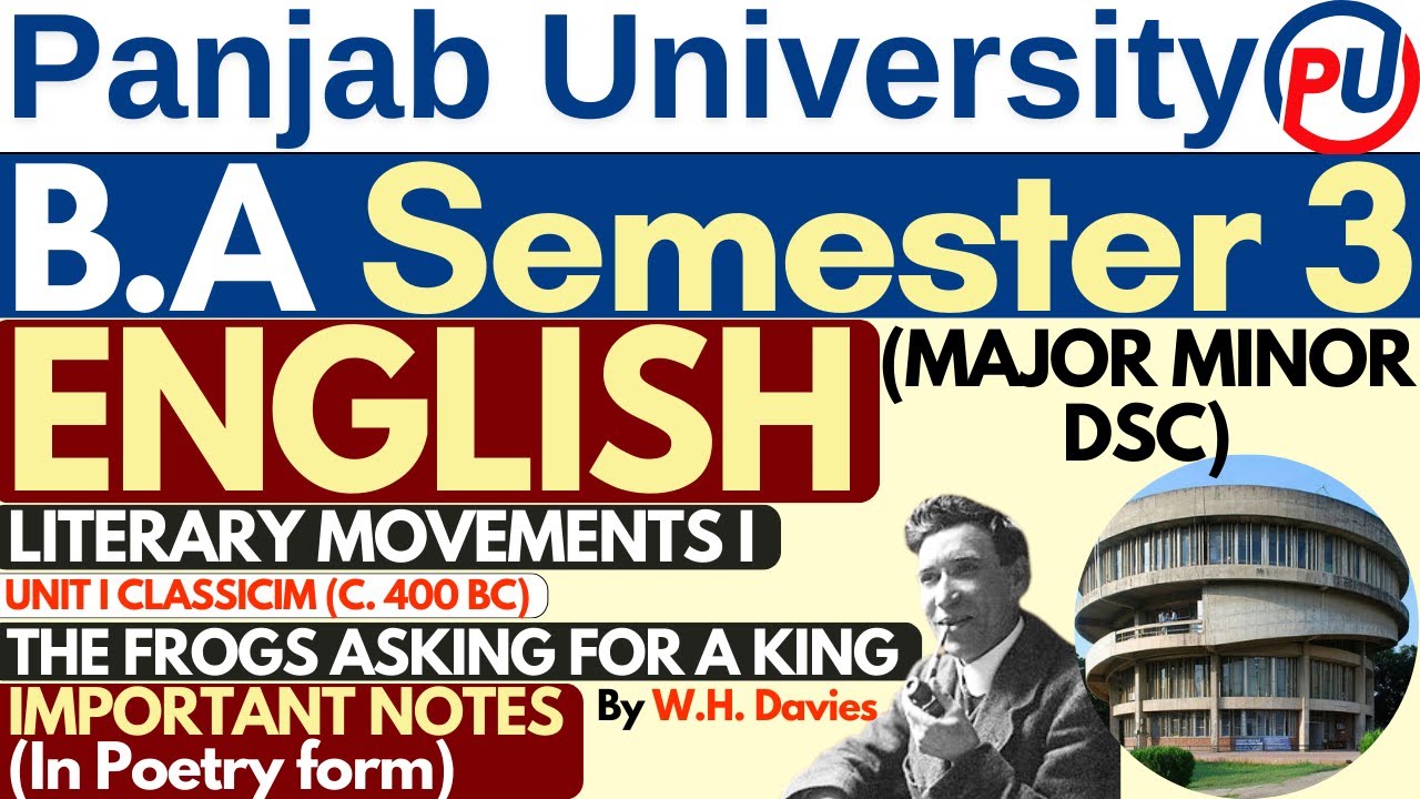 BA English Semester 3 | The Frogs Asking for a King | English BA Sem 3| Panjab University Chandigarh