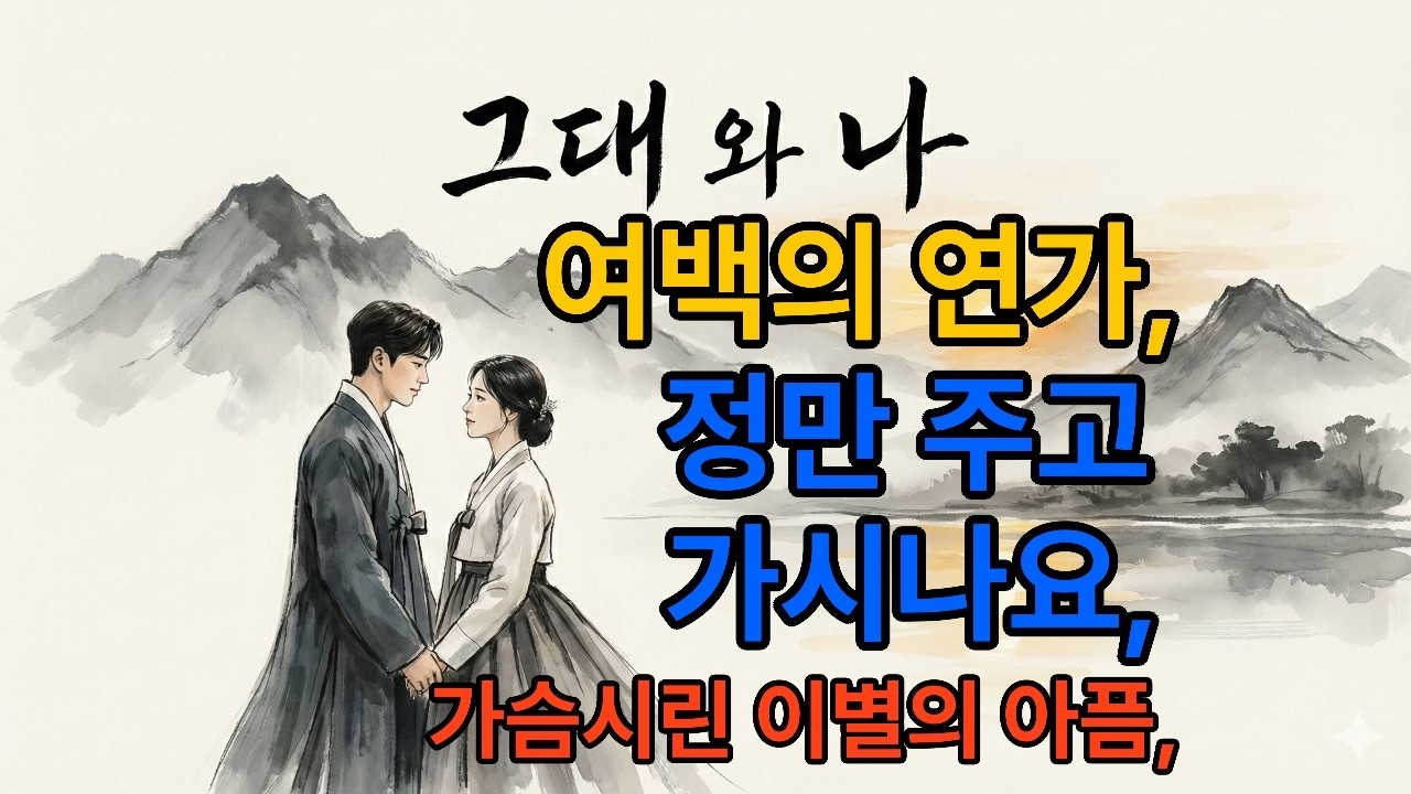 '그대와 나', '정만 주고 가시나요', **'여백의 연가'**애절한 꺾기와 깊은 울림, AI 월향의 ‘사랑과 이별’ 연가 집