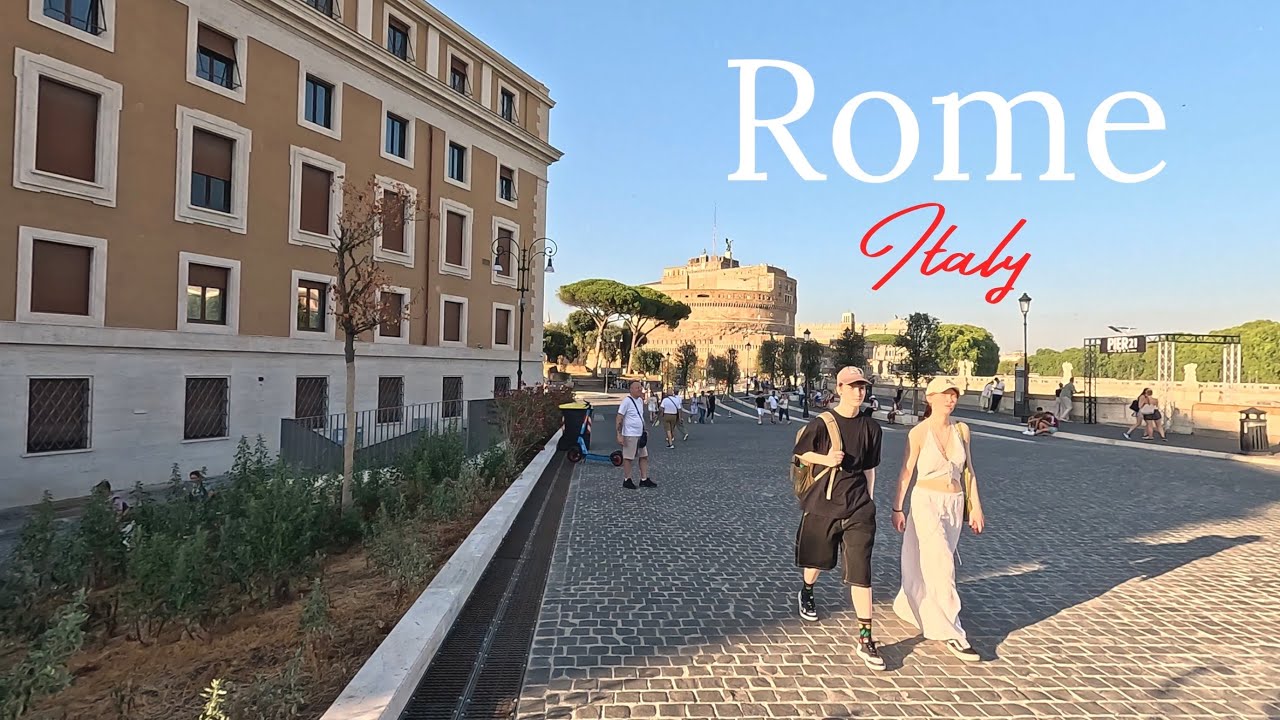 Golden Hour in Rome – From Vatican to the Tiber River | 4K City Sounds
