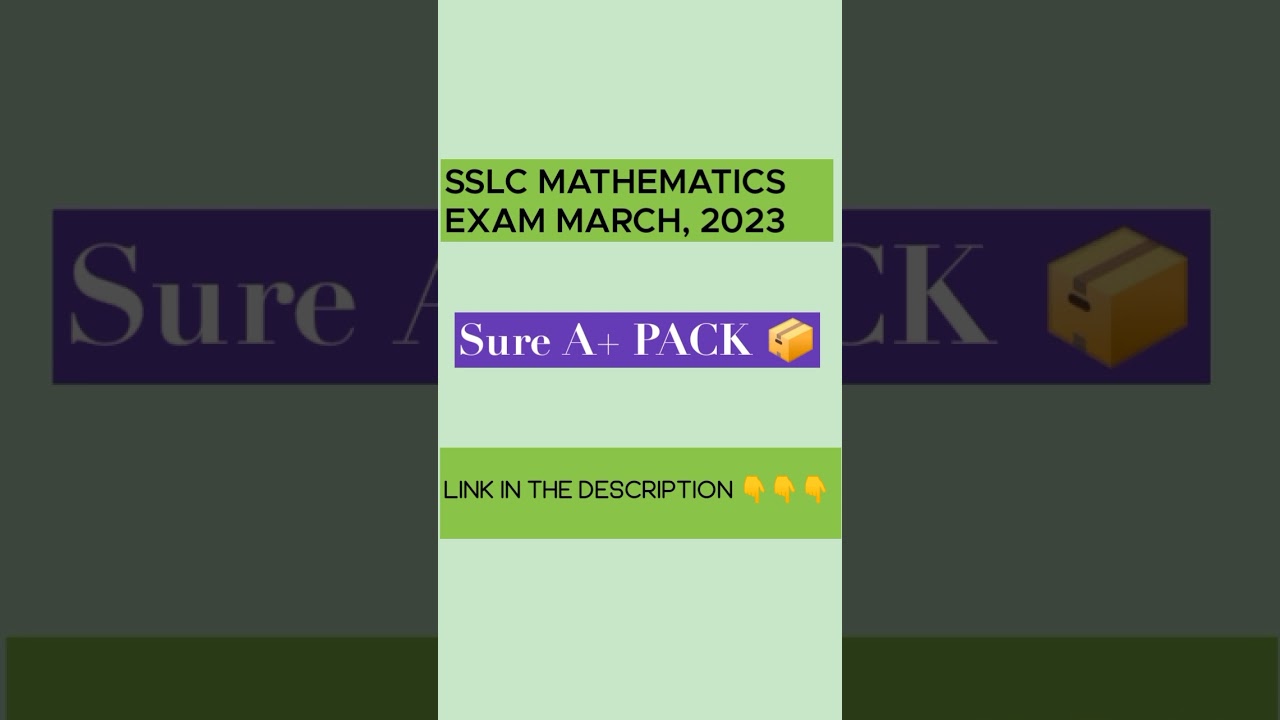 SSLC MATHS SURE A+ PACKAGE |