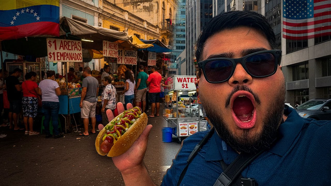COMPARO LA COMIDA DE 1$ EN VENEZUELA Y ESTADOS UNIDOS