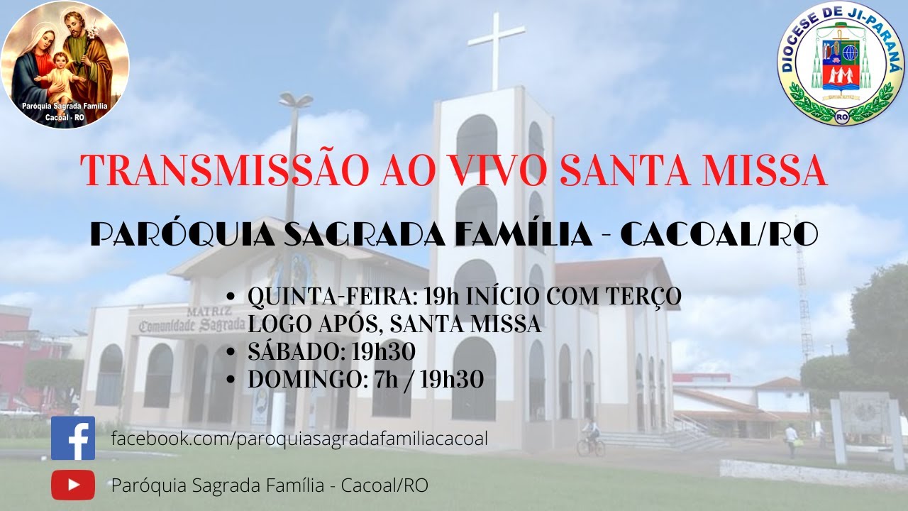 MISSA 5ª FEIRA DA 5ª SEMANA DO TEMPO COMUM 19h - 12/02/26 - PARÓQUIA SAGRADA FAMÍLIA
