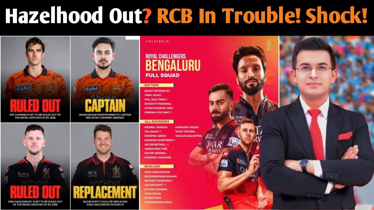 RCB BIG BLOW! Josh Hazlewood OUT of First Matches? IPL 2026 Shock 
