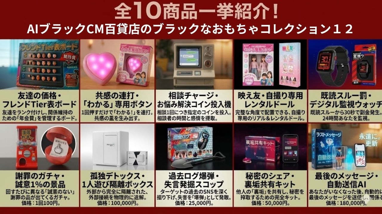 12 AIが作ったブラックなおもちゃCM｜ハリボテ社会編②