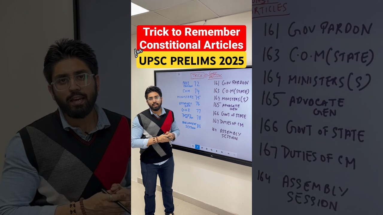 Important Trick to Remember Constitutional Articles for UPSC Prelims 2025 | Sleepy Classes IAS