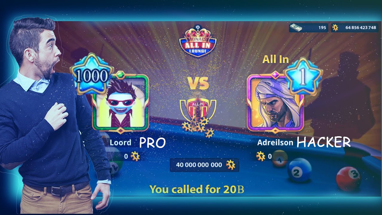 noob vs pro vs hacker | ALL IN TABLE - 8Ball Pool  M.C