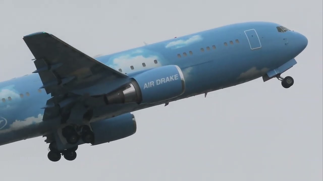 AIR DRAKE BOEING 767-200ER N767CJ DEPARTING BIRMINGHAM AIRPORT 19/07/25