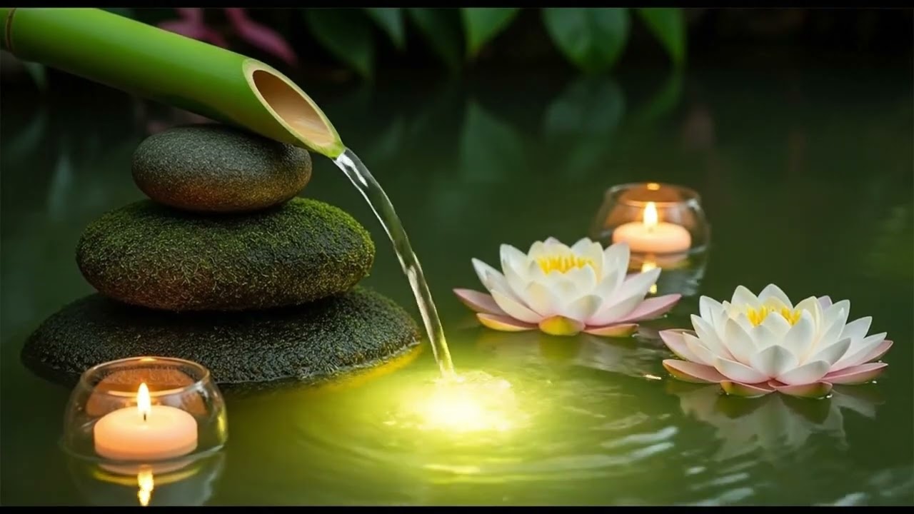 Healing Piano with Flowing Water Sounds| Relieve Stress, Anxiety & Depression | Calm Mind & Body |