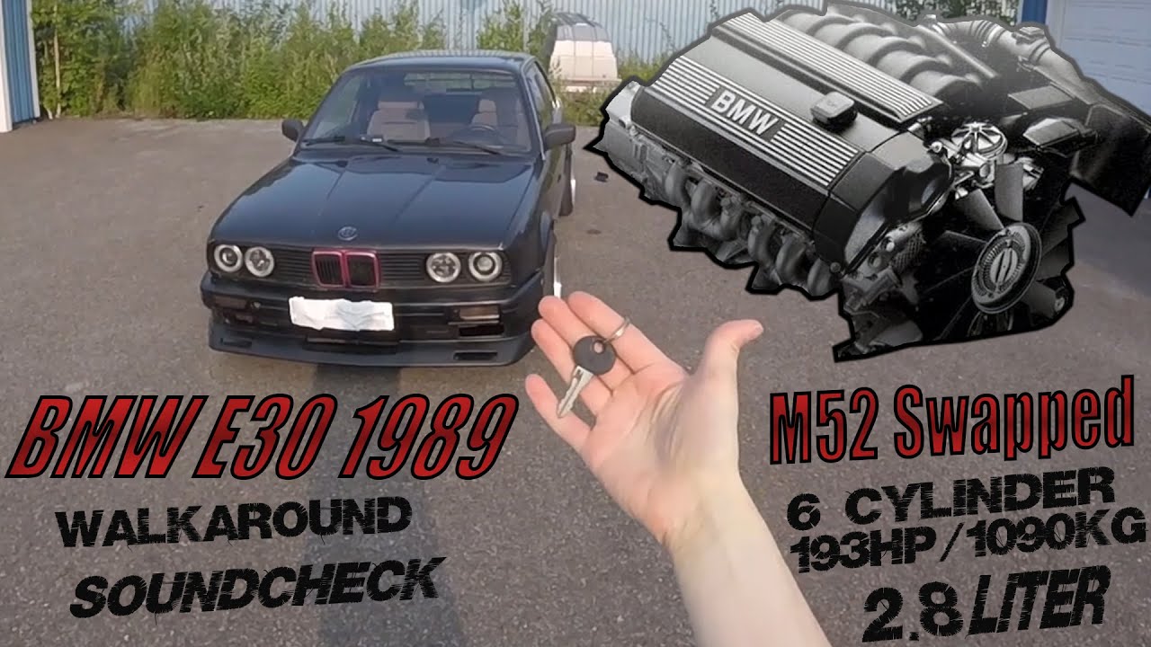 POV Tour of M52 engine swapped BMW E30 M52 [NO TALK]