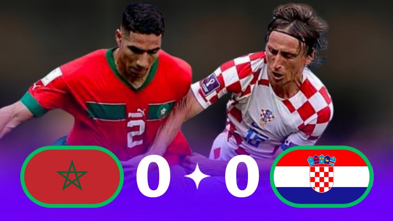 المغرب 🇲🇦 كرواتيا 🇭🇷 المعركة الأولى للأسود وجنون جواد بدا جودة عالية UHD 20160p (4k)