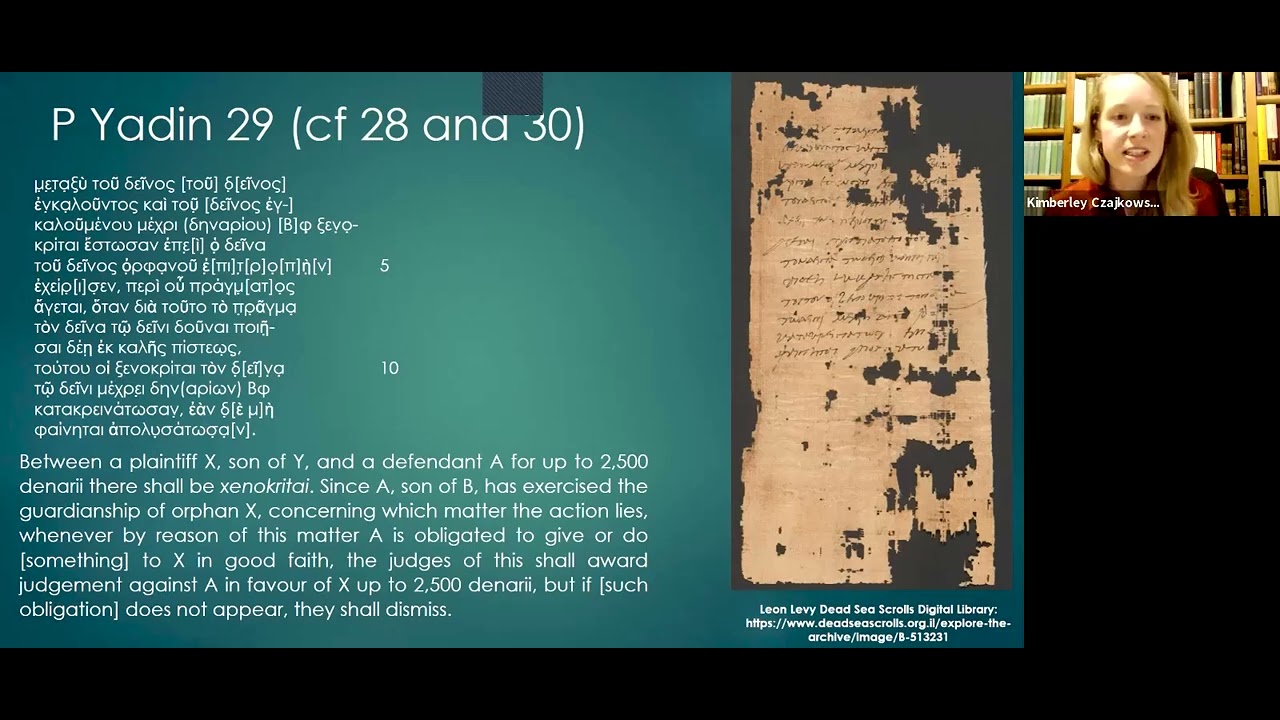 KIMBERLEY CZAJKOWSKI — Re-approaching the Babatha Archive