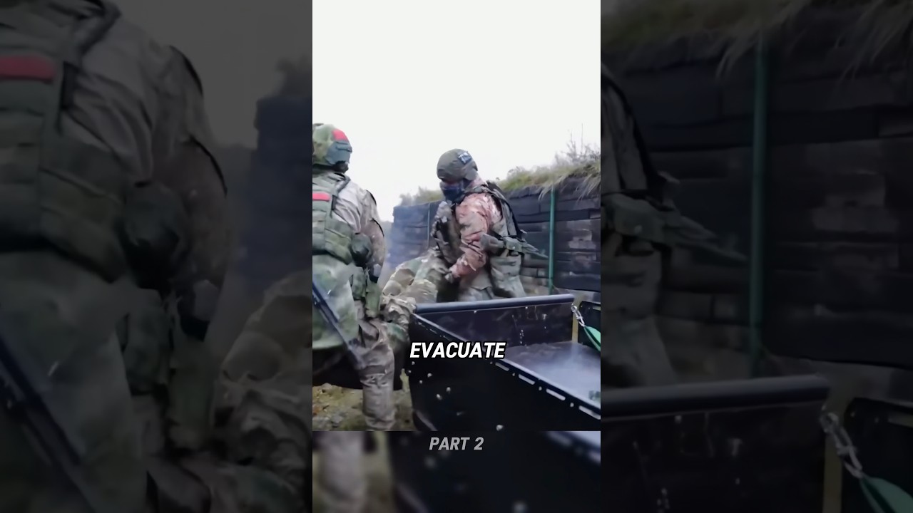 Russia tests rescue robots on battlefield #militarywar #military #army #war #militaryshorts
