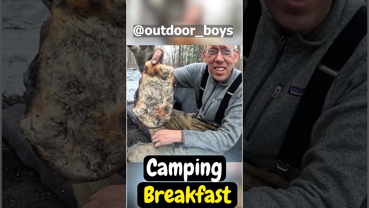 Cooking Breakfast in Snow Camping   #cooking #campping #outdoors #survival