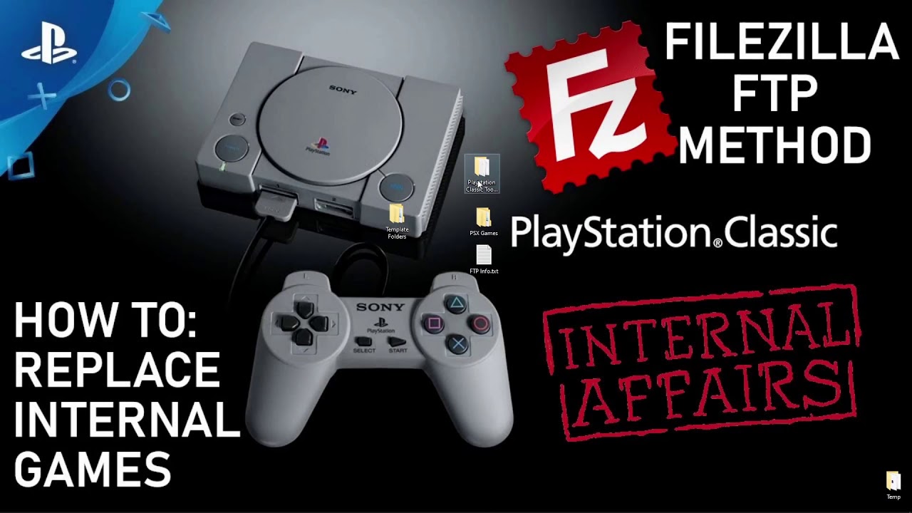 Как заменить внутренние игры PlayStation Classic — метод FTP