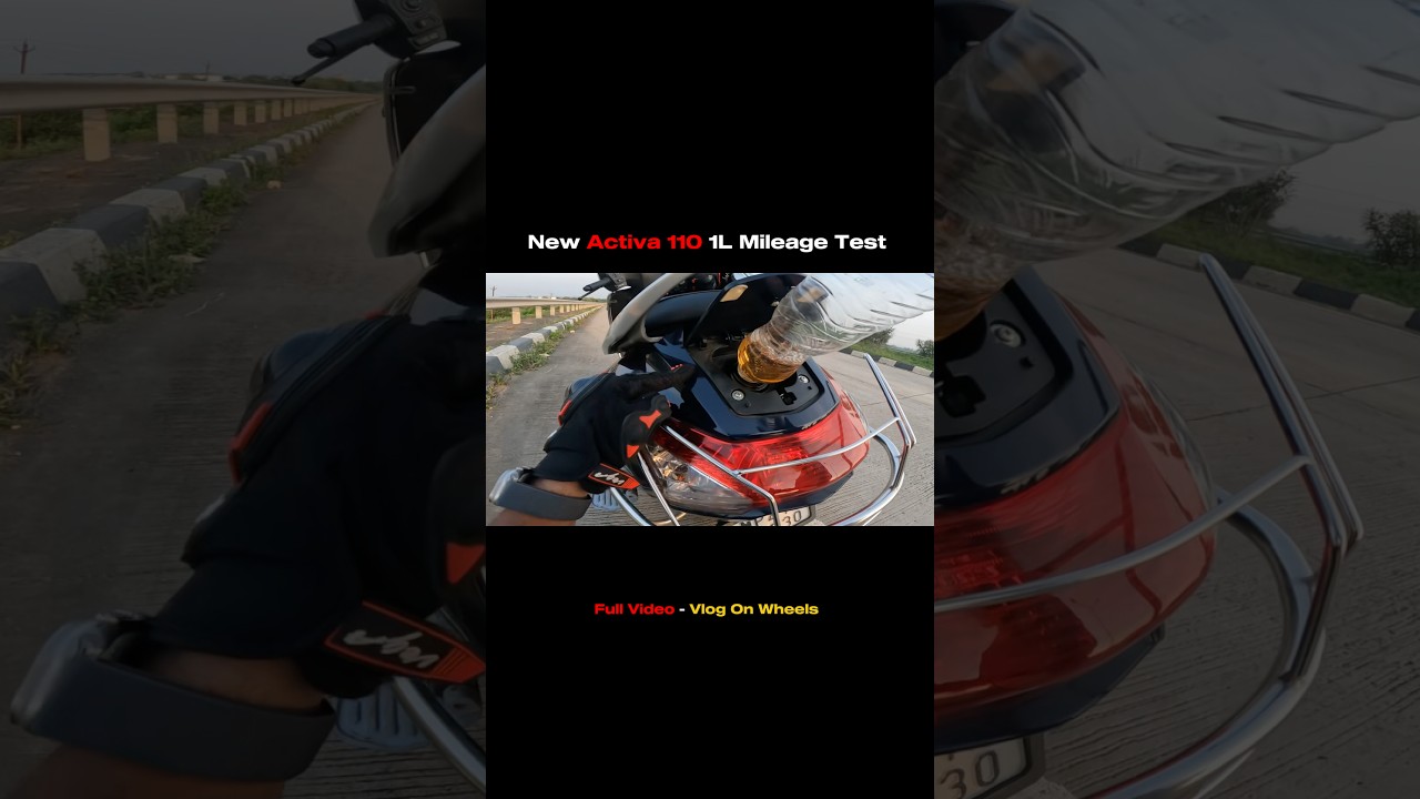 New Activa 110 1L Mileage Test 😍 Shocking Result 😱 #honda #activa #mileagetest