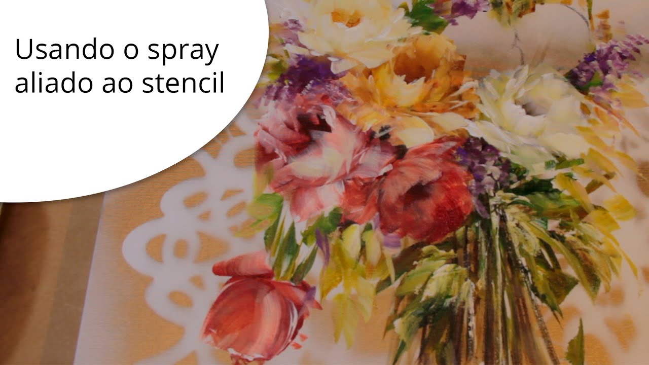 Usando o spray aliado ao stencil