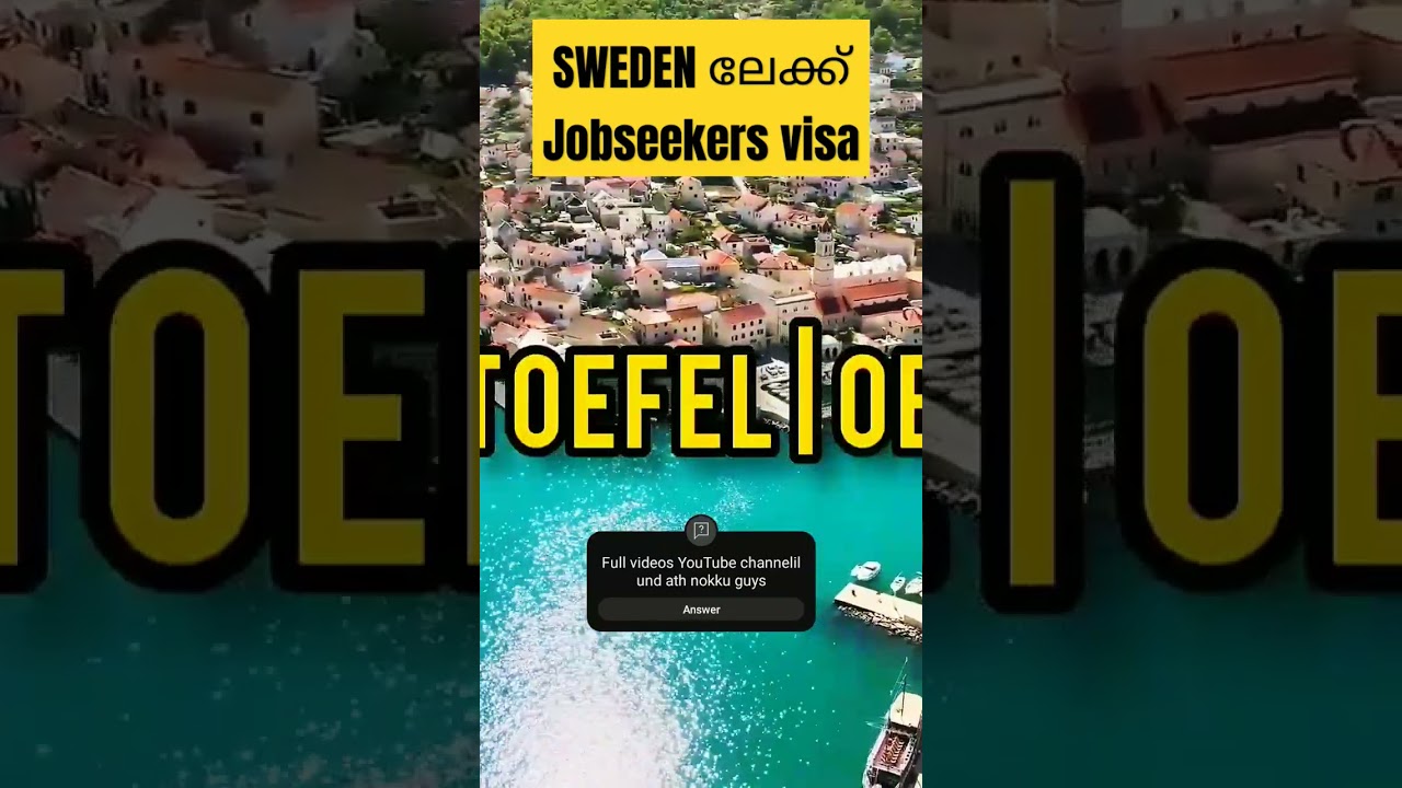 SWEDEN Jobseekers visa|wayfarerinsights|malayalam|Sweden Workvisa|jobvisa